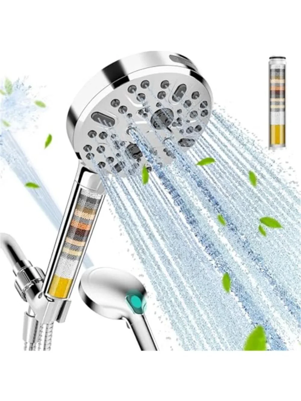 Filtered Shower Head with Handheld High Pressure 9 Spray Modes Showerhead